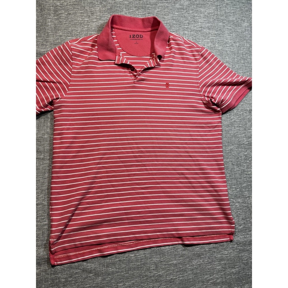 Golf  Izod Pro FitShirt Red/White Mens Large